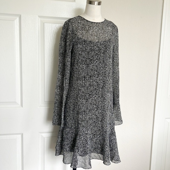 NWT Theory Marah Abstract Snake Print Silk Mini Dress - Picture 2 of 7